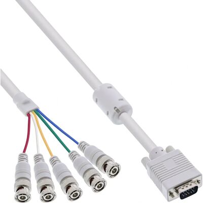 Inline 17555 VGA BNC Adapter - 5m abgeschirmtes Videos Kabel Inline 17555 VGA BNC Adapter - 5m abgeschirmtes Videos Kabel