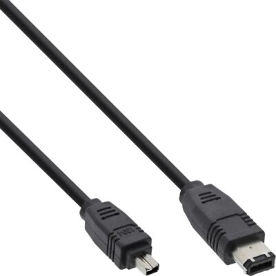 InLine 34642 FireWire Kaapeli - 1,8m, musta - FireWire cable InLine 34642 FireWire Kaapeli - 1,8m, musta - FireWire cable