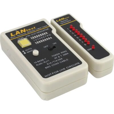 InLine 79998 Network Cable Tester - White InLine 79998 Network Cable Tester - White