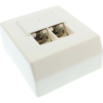 InLine 74202 Weiß RJ-45 Wandsteckdose - Steckdosenbox InLine 74202 Weiß RJ-45 Wandsteckdose - Steckdosenbox