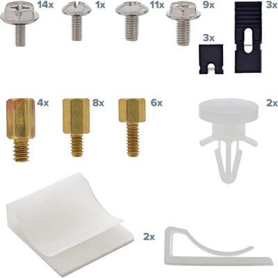 InLine 77778 Befestigungssatz - Schraubenset mit Jumper und Clips InLine 77778 Befestigungssatz - Schraubenset mit Jumper und Clips
