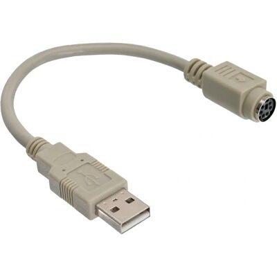 InLine PS/2 to USB A näppäimistö ja hiiri sovitin - 20cm - Beige InLine PS/2 to USB A näppäimistö ja hiiri sovitin - 20cm - Beige