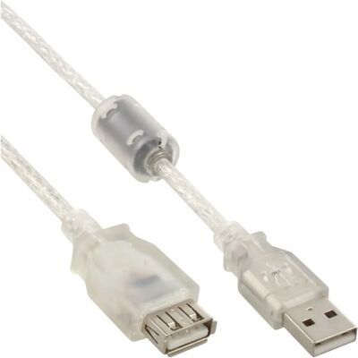 InLine USB Kabel - 2m Extensie Type A Transparant InLine USB Kabel - 2m Extensie Type A Transparant