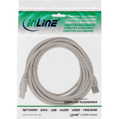 InLine 34318H USB-Kabel - USB 2.0, 2 m, Beige InLine 34318H USB-Kabel - USB 2.0, 2 m, Beige