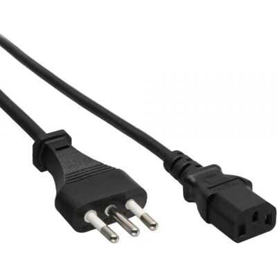 Cabo de alimentação InLine - 1,8 m, Tomada L, Rura C13 Cabo de alimentação InLine - 1,8 m, Tomada L, Rura C13