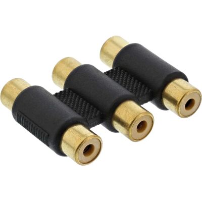 InLine 99319 Changeur de genre de câble - 3 RCA - Noir InLine 99319 Changeur de genre de câble - 3 RCA - Noir