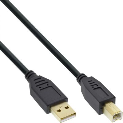 Câble USB Inline 34518S - 2M - USB A à USB B - Noir - Publicité Câble USB Inline 34518S - 2M - USB A à USB B - Noir - Publicité