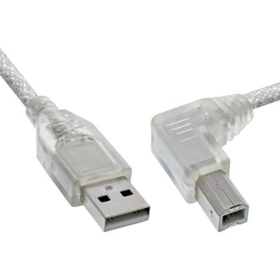 InLine 34520R Cable USB - USB 2.0, 2m, Ángulo recto, Transparente - Cable USB InLine 34520R Cable USB - USB 2.0, 2m, Ángulo recto, Transparente - Cable USB