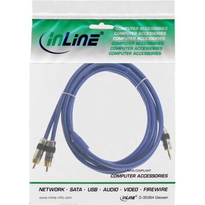 InLine Blau 20m Stereo RCA & 3,5mm Kabel - Audio Zubehör InLine Blau 20m Stereo RCA & 3,5mm Kabel - Audio Zubehör