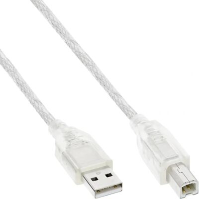 InLine 4043718075133 USB kabel - 7 m, USB 2.0, USB A na B - Transparentní InLine 4043718075133 USB kabel - 7 m, USB 2.0, USB A na B - Transparentní
