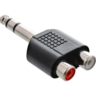 InLine 99323 Audio-Adapter - 6,3mm Klinkenstecker, 2x RCA Female, Schwarz InLine 99323 Audio-Adapter - 6,3mm Klinkenstecker, 2x RCA Female, Schwarz