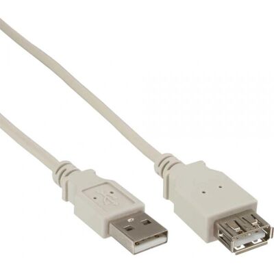 InLine USB Kabel 0,3m USB 2.0 - Grijs InLine USB Kabel 0,3m USB 2.0 - Grijs