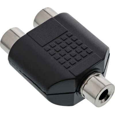 Adaptador de cabo Inline 99338 - 2xRCA, Jack mono de 3,5 mm - Preto Adaptador de cabo Inline 99338 - 2xRCA, Jack mono de 3,5 mm - Preto