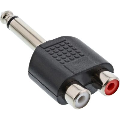 InLine 99339 Kabeladapter - 2x Cinch, 6,3mm Mono Jack, Schwarz InLine 99339 Kabeladapter - 2x Cinch, 6,3mm Mono Jack, Schwarz
