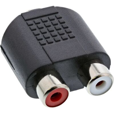InLine 99346 Adaptador de gênero de cabo - 3,5mm para 2xRCA - Preto InLine 99346 Adaptador de gênero de cabo - 3,5mm para 2xRCA - Preto