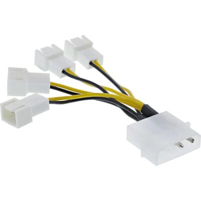 Cavo di alimentazione interno InLine 33341A - adattatore 4Pin a 3Pin per ventole Cavo di alimentazione interno InLine 33341A - adattatore 4Pin a 3Pin per ventole