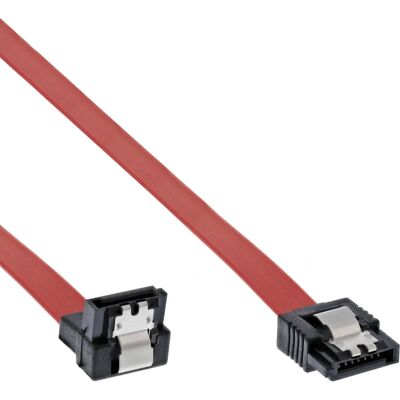 Câble SATA Inline 27707V - 0,7m Rouge avec connecteur coudé - Publicité Câble SATA Inline 27707V - 0,7m Rouge avec connecteur coudé - Publicité