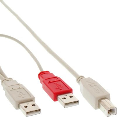 InLine 34510X USB-Kabel - 1m - USB A B - Männlich - Beige InLine 34510X USB-Kabel - 1m - USB A B - Männlich - Beige