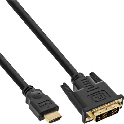 InLine 17663P Adapter kabla wideo DVI-D czarny - 3m HDMI InLine 17663P Adapter kabla wideo DVI-D czarny - 3m HDMI