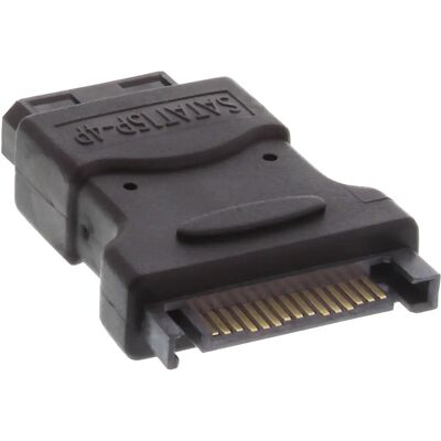 InLine SATA Stromadapter - 5,25" Male, 15Pin, Schwarz InLine SATA Stromadapter - 5,25" Male, 15Pin, Schwarz