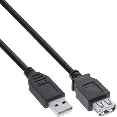 InLine 34618B Cavo USB - 1,8m, Nero, USB 2.0, Maschio/Femmina InLine 34618B Cavo USB - 1,8m, Nero, USB 2.0, Maschio/Femmina
