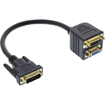 InLine 17301 Video-Kabeladapter DVI-I + VGA - Schwarz InLine 17301 Video-Kabeladapter DVI-I + VGA - Schwarz