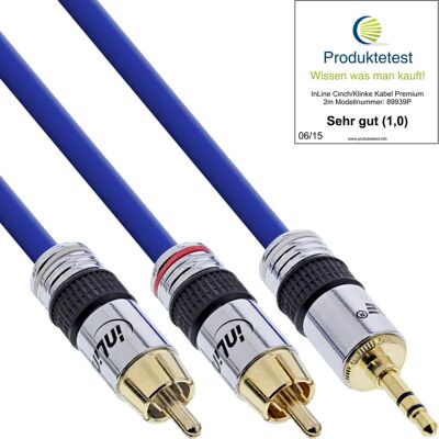 InLine Blaues Audio Kabel 3m RCA auf 3,5mm Stereo InLine Blaues Audio Kabel 3m RCA auf 3,5mm Stereo