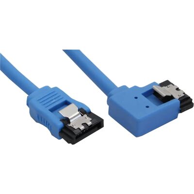 Cavo SATA InLine 27705L - Blu - 50cm - Angolo retto - SATA 7-Pin Cavo SATA InLine 27705L - Blu - 50cm - Angolo retto - SATA 7-Pin