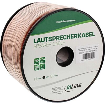 InLine 50 m Transparentes Lautsprecherkabel InLine 50 m Transparentes Lautsprecherkabel
