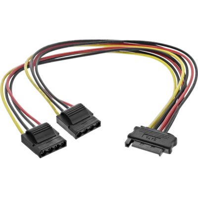 InLine SATA Kabel - 0,3m Mehrfarben - SATA zu Molex Stromadapter InLine SATA Kabel - 0,3m Mehrfarben - SATA zu Molex Stromadapter