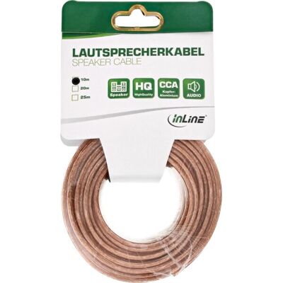 InLine Lautsprecherkabel - 10 m, 2.50 mm² - Transparent InLine Lautsprecherkabel - 10 m, 2.50 mm² - Transparent