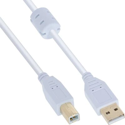 InLine 4043718143832 USB-Kabel - 5 m - USB 2.0 - USB A auf USB B - Weiß InLine 4043718143832 USB-Kabel - 5 m - USB 2.0 - USB A auf USB B - Weiß