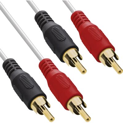 InLine 89933W Weiß Stereo RCA Kabel 2m InLine 89933W Weiß Stereo RCA Kabel 2m