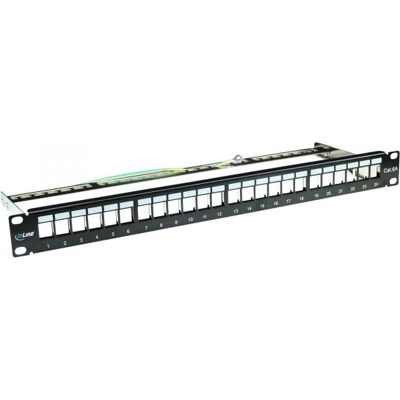 InLine Modell 4043718158942 Keystone Patchpanel - 24 Ports, Schwarz InLine Modell 4043718158942 Keystone Patchpanel - 24 Ports, Schwarz