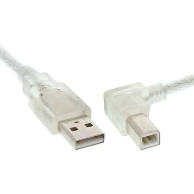 InLine 34521R USB Kabel - 3M, USB A auf B, Transparent - USB Kabel InLine 34521R USB Kabel - 3M, USB A auf B, Transparent - USB Kabel