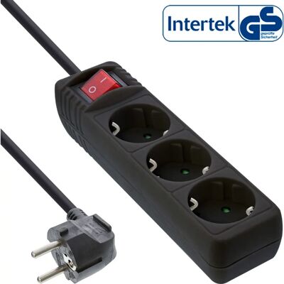 InLine 16431S Schutzkontaktleiste - 3 Fach, 230 V, Schwarz InLine 16431S Schutzkontaktleiste - 3 Fach, 230 V, Schwarz