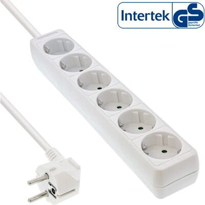 Inline 16465W Überspannungsschutz - 6 Steckdosen - 220V Inline 16465W Überspannungsschutz - 6 Steckdosen - 220V