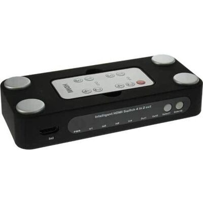 InLine 57824I HDMI-Videoschalter - Unterstützt 4 Quellen, 2 Bildschirme InLine 57824I HDMI-Videoschalter - Unterstützt 4 Quellen, 2 Bildschirme
