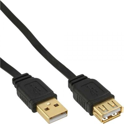InLine USB 2.0 Flachkabel Verlängerung 5m Schwarz InLine USB 2.0 Flachkabel Verlängerung 5m Schwarz