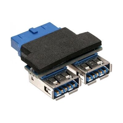 Adaptador USB InLine 33444I - Interno/Externo - Negro/Azul/Platino Adaptador USB InLine 33444I - Interno/Externo - Negro/Azul/Platino