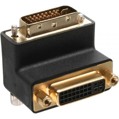 InLine DVI-I Adapter - 90° szögben, Aranyozott csatlakozók - Kábeladapter InLine DVI-I Adapter - 90° szögben, Aranyozott csatlakozók - Kábeladapter