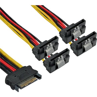 InLine SATA-Stromkabel - 15cm - 4x SATA-Stecker - 90° Winkel - Interne Stromversorgung InLine SATA-Stromkabel - 15cm - 4x SATA-Stecker - 90° Winkel - Interne Stromversorgung