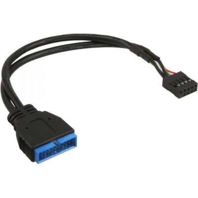 Intern USB-kabeladaptrar - USB 2.0 till 3.2 Gen2 - 0,15m Intern USB-kabeladaptrar - USB 2.0 till 3.2 Gen2 - 0,15m
