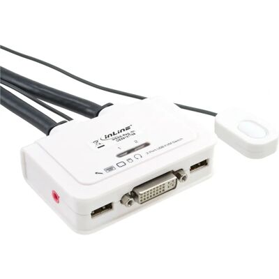Interrupteur KVM InLine 61613I - 2 Ports DVI-D USB Audio Interrupteur KVM InLine 61613I - 2 Ports DVI-D USB Audio