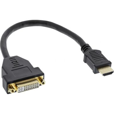 InLine 17670I HDMI-DVI Kabeladapter - 0,2m InLine 17670I HDMI-DVI Kabeladapter - 0,2m