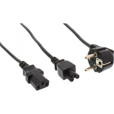 InLine 16653D Stromkabel - 2 m IEC C13 Kupplung, Schuko auf C5 & C13 InLine 16653D Stromkabel - 2 m IEC C13 Kupplung, Schuko auf C5 & C13