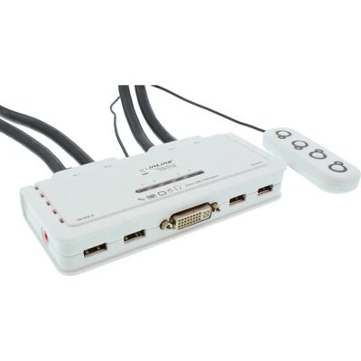 Interruttore KVM InLine 61614I - 4 Porte USB DVI-D con Audio Interruttore KVM InLine 61614I - 4 Porte USB DVI-D con Audio