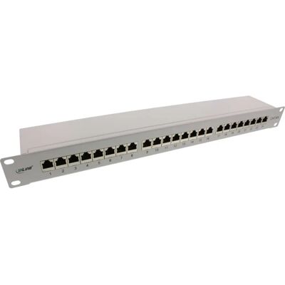 Inline 76824I Gris Clair Cat.6A 24 Ports Panneau - Publicité Inline 76824I Gris Clair Cat.6A 24 Ports Panneau - Publicité