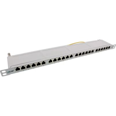 InLine 76824E Patch Panel - 24 Ports, Blindé, Gris Clair, 19" InLine 76824E Patch Panel - 24 Ports, Blindé, Gris Clair, 19"