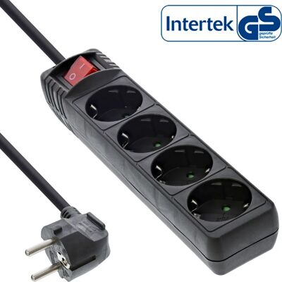 InLine 16441D Parafoudre - 4 prises, Noir InLine 16441D Parafoudre - 4 prises, Noir